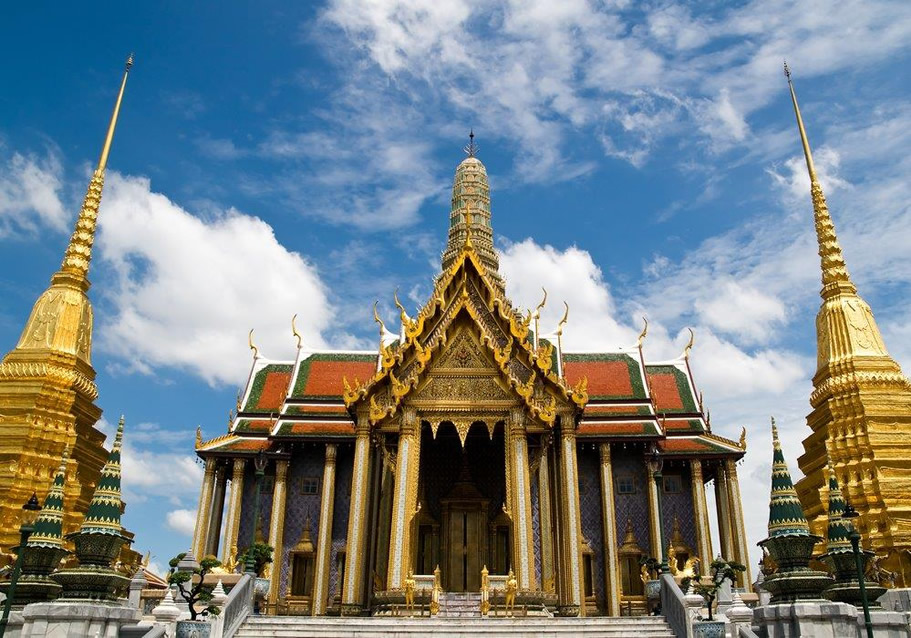 Wat Phra Kaew Temple in the Grand Palace Bangkok